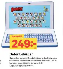 City Gross Dator Lek&Lär, SEK 249 erbjuda