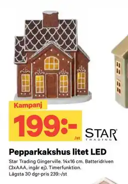 City Gross Pepparkakshus litet LED, SEK 199 erbjuda