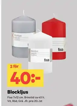 City Gross Blockljus, SEK 40 erbjuda