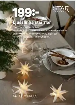 City Gross Ljusslinga stjärnor, SEK 199 erbjuda