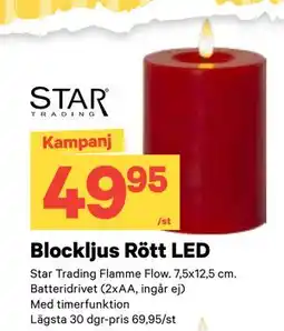 City Gross Blockljus Rött LED, SEK 49.95 erbjuda