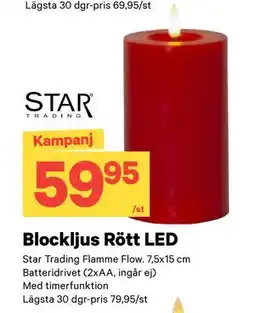 City Gross Blockljus Rött LED, SEK 59.95 erbjuda