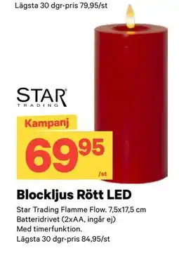 City Gross Blockljus Rött LED, SEK 69.95 erbjuda