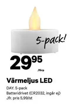 City Gross Värmeljus LED, SEK 29.95 erbjuda