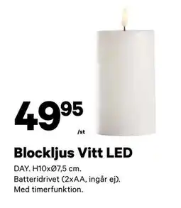 City Gross Blockljus Vitt LED, SEK 49.95 erbjuda