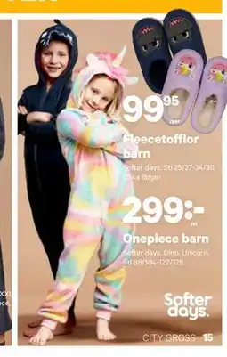 City Gross Onepiece barn, SEK 299 erbjuda