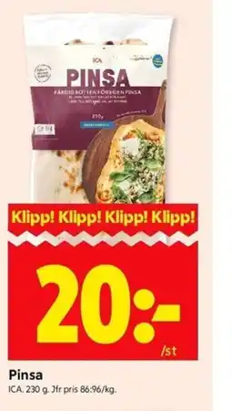 ICA Kvantum ICA Pinsa erbjuda