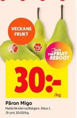 ICA Kvantum Päron Migo erbjuda