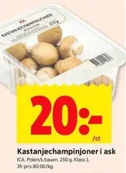ICA Kvantum ICA Kastanjechampinjoner i ask erbjuda