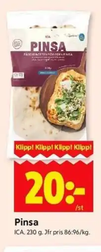 ICA Kvantum ICA Pinsa erbjuda