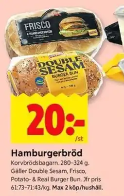ICA Kvantum Hamburgerbröd erbjuda