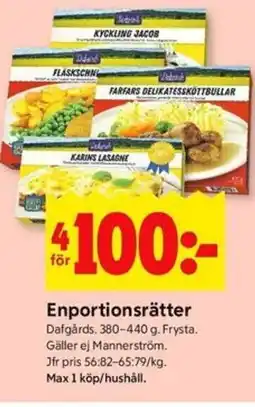 ICA Kvantum Dafgårds Enportionsrätter erbjuda