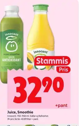 ICA Kvantum Innocent Juice, Smoothie erbjuda