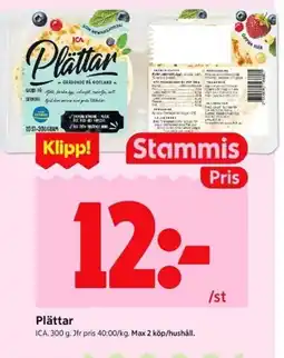 ICA Kvantum ICA Plättar erbjuda