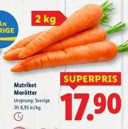 Lidl Matriket Morötter erbjuda