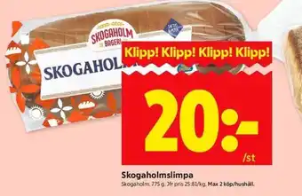 ICA Kvantum Skogaholm Skogaholmslimpa erbjuda