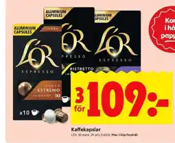 ICA Kvantum L'Or Kaffekapslar erbjuda