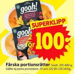 ICA Supermarket Gooh! Färska portionsrätter erbjuda