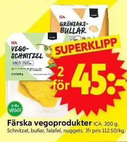 ICA Supermarket ICA Färska vegoprodukter erbjuda