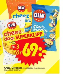 ICA Supermarket OLW Chips, Ostbågar erbjuda