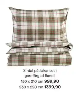 Hemtex Sirdal påslakanset i garnfärgad flanell erbjuda
