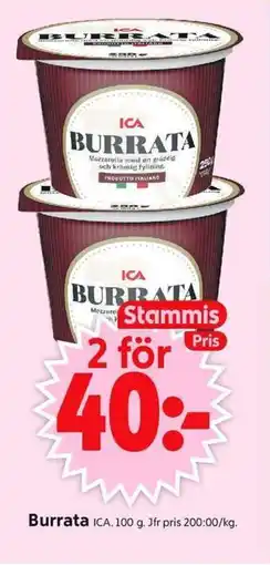 ICA Supermarket ICA Burrata erbjuda