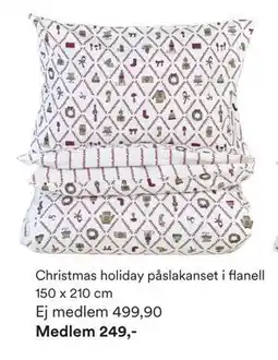 Hemtex Christmas holiday påslakanset i flanell 150 x 210 cm, SEK 499.9, Medlemspris erbjuda