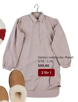 Hemtex Verbier nattskjorta i flanell S/M - L/XL, SEK 599.9 erbjuda