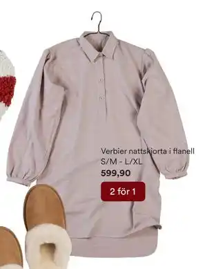 Hemtex Verbier nattskjorta i flanell S/M - L/XL, SEK 599.9 erbjuda