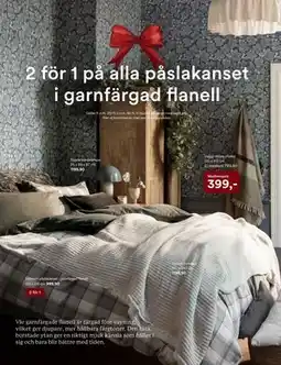 Hemtex 2 för 1 på alla påslakanset i garnfärgad flanell erbjuda