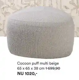 Hemtex Cocoon puff multi beige 65 x 65 x 38 cm, SEK 1020 erbjuda