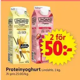 ICA Supermarket Lindahls Proteinyoghurt erbjuda