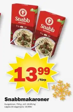 Pekås Snabbmakaroner, SEK 13.99 erbjuda