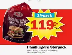 Pekås Hamburgare Storpack, SEK 119 erbjuda