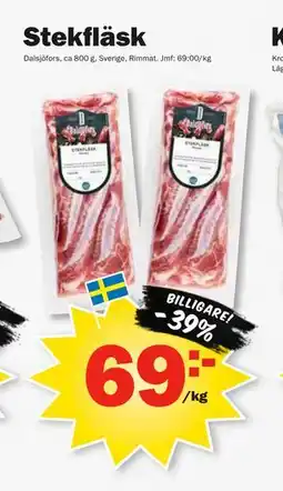 Pekås Stekfläsk, SEK 69 erbjuda