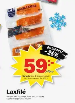 Pekås Laxfilé, Medlemspris erbjuda