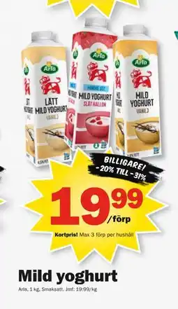 Pekås Mild yoghurt, Medlemspris erbjuda