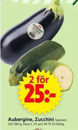 ICA Supermarket Aubergine, Zucchini erbjuda