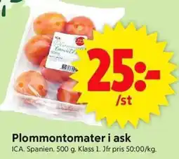 ICA Supermarket ICA Plommontomater i ask erbjuda