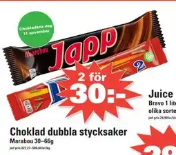 Nära dej Choklad dubbla stycksaker, SEK 30 erbjuda