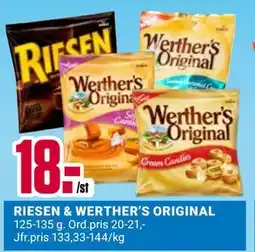 ÖoB RIESEN & WERTHER’S ORIGINAL, SEK 18 erbjuda