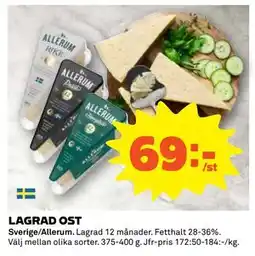 Coop Daglivs LAGRAD OST, SEK 69 erbjuda