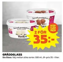 Coop Daglivs GRÄDDGLASS, SEK 35 erbjuda