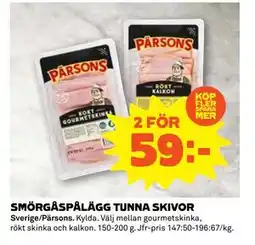 Coop Daglivs SMÖRGÅSPÅLÄGG TUNNA SKIVOR, SEK 59 erbjuda