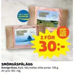 Coop Daglivs SMÖRGÅSPÅLÄGG, SEK 30 erbjuda