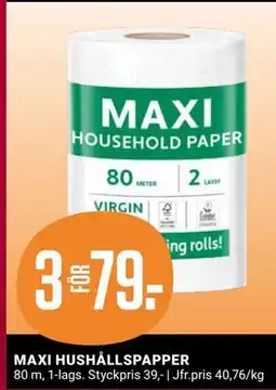 ÖoB MAXI HUSHÅLLSPAPPER, Medlemspris erbjuda