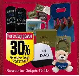 ÖoB Fars dag gåvor erbjuda