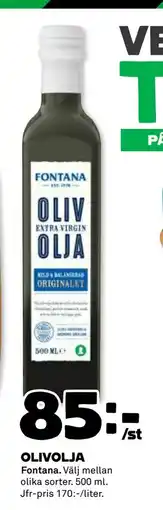 Coop Daglivs OLIVOLJA, SEK 85 erbjuda
