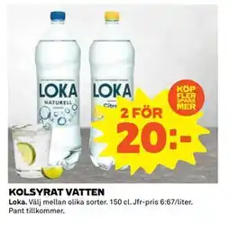 Coop Daglivs KOLSYRAT VATTEN, SEK 20 erbjuda