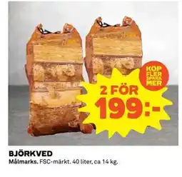 Coop Daglivs BJÖRKVED, SEK 199 erbjuda